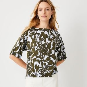 NWT Ann Taylor Foliage Relaxed Sweater Tee